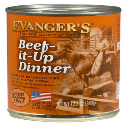 Evangers Heritage Classic Beef It Up Dinner Canned Cat Wet Food 12.8 oz 12 Pack