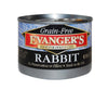 Evanger's Grain-Free Wet Dog & Cat Food Rabbit 24ea/6 oz, 24 pk