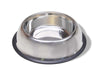 Van Ness Plastics Stainless Steel Non Tip Dog Bowl w-Rubber Ring 32oz
