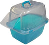 Van Ness Plastics Translucent Enclosed Cat Litter Box Translucent; Blue Large