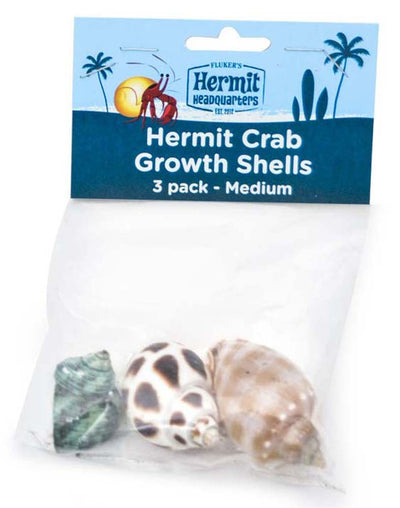 Flukers Hermit Crab Growth Shells Assorted 3 Pack Medium