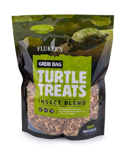 Flukers Grub Bag Turtle Treat Insect Blend Dry Food 12 oz