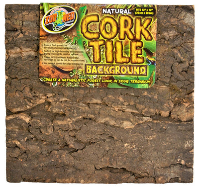 Zoo Med Natural Cork Tile Background Brown 12 Inches X 12 Inches; Small