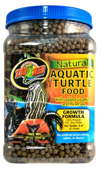 Zoo Med Natural Aquatic Turtle Food Growth Formula Dry Food 30 oz