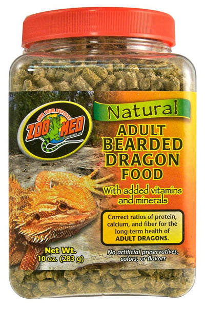 Zoo Med Natural Adult Bearded Dragon Dry Food 10 oz