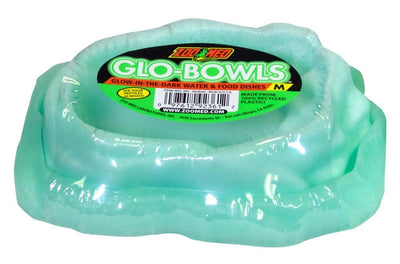 Zoo Med Glo-Bowl Glow in the Dark Combo Bowl Green Medium