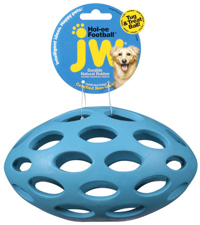 JW Pet Hol-ee Football Dog Toy Assorted Large