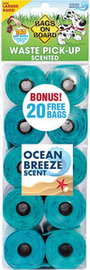 Bags on Board Waste Pick-up Scented Bags Refill Blue 140 Count