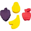 A &E Cages Nibbles 4pc Wooden Fruit Small Animal Chews 1ea-One Size