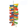 A and E Cages Happy Beaks Wooden Wedges w- Bell Bird Toy LG