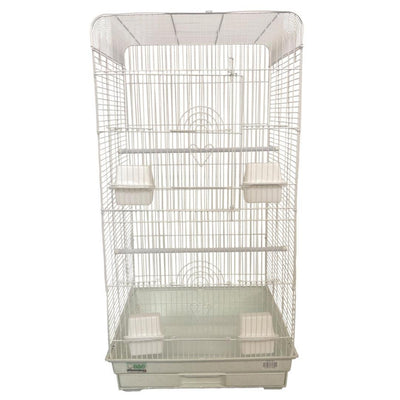 A&E Cages Light Wire Flat Top Cage Black/White: 2ea/18In X 18 in: 2 pk