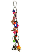 A and E Cages Plastic Chain with Leather and Ball Bird Toy