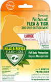 TropiClean Natural Flea and Tick Spot On Treatment for Dogs 0.68 fl. oz 4 Count