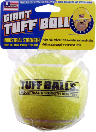 Petsport USA Tuff Ball Dog toy Yellow 4 in Giant