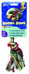 Booda 2-Knot Rope Bone Dog Toy 2 Knots Rope Bone Multi-Color Small