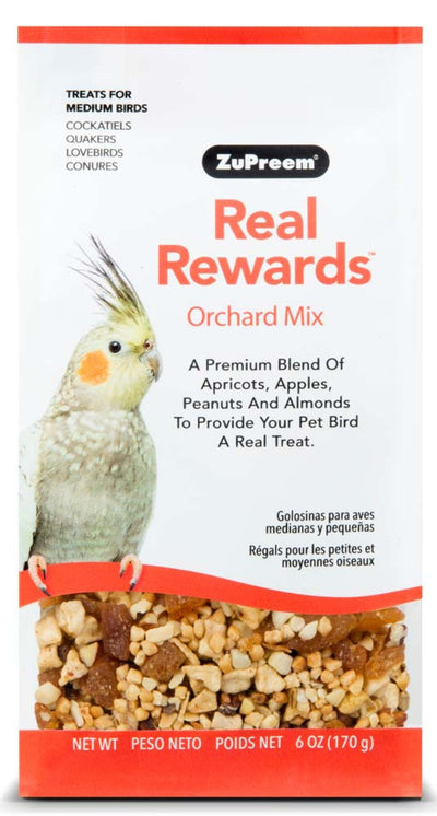 ZuPreem Real Rewards Orchard Mix Treats for Medium Birds 6 oz