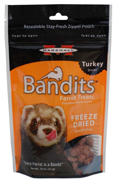Marshall Pet Products Bandits Freeze-Dried Ferret Treat Turkey 0.75 oz