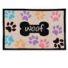 Loving Pets Fashion Mat Woof with Multi Paws Multi-Color 1ea
