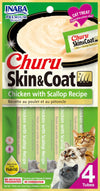 Inaba Cat Churu Puree Skin&Coat Chkn Scallop 2Oz-6Ct