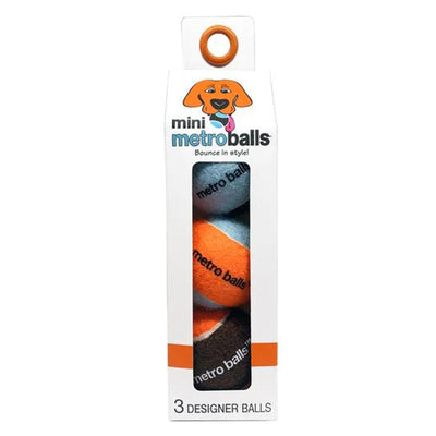 Metro Paws Mini Metro Balls Orange 3Ct