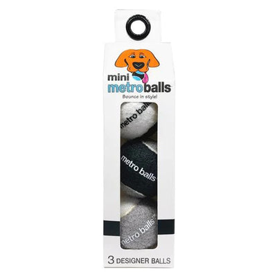 Metro Paws Mini Metro Balls Black 3Ct