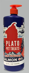 Plato Dog Treats Plato Wild Alaskan Salmon Oil 32Oz